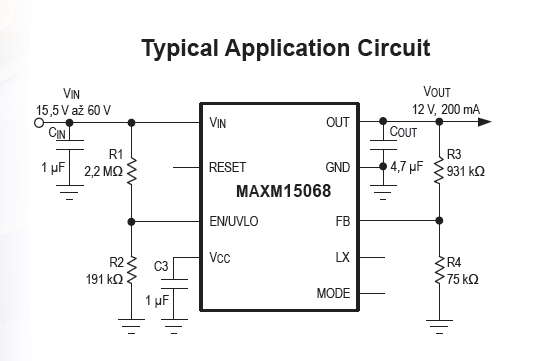 Nový DC-DC modul MAXM15068